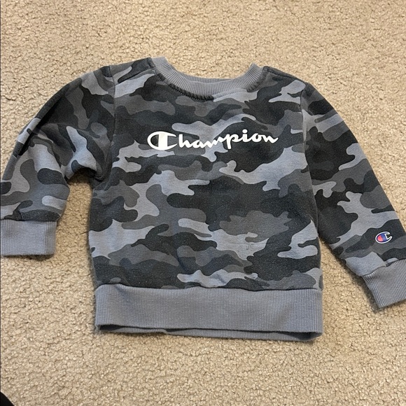 Champion Kids Camouflage Sweatshirt - Black and Gray - Picture 1 of 3